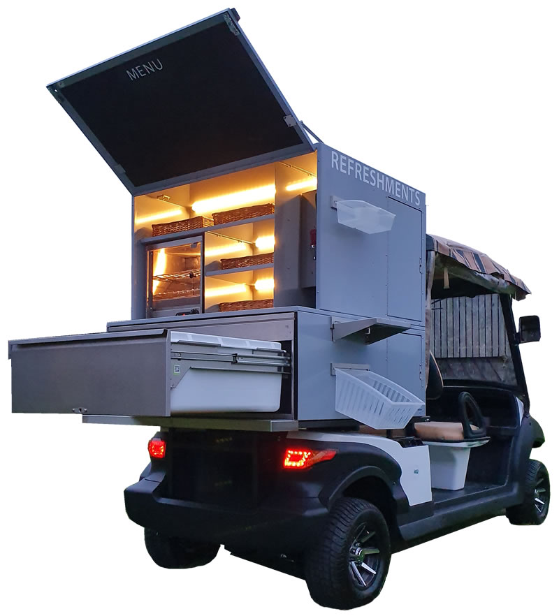 Eco Friendly Mobile Catering Vehicle Electric Vending Cart Solution